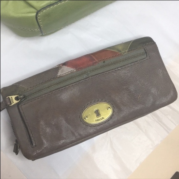 Fossil Hanover Top Zip Shoulder Bag Purse Lime - Picture 11 of 13